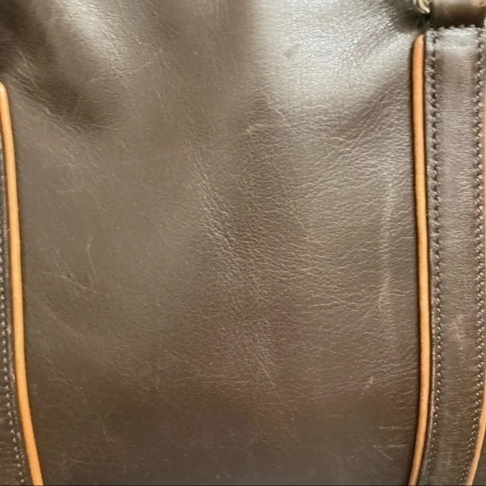 Coach vintage y2k Hamptons 7585 brown leather tote bag